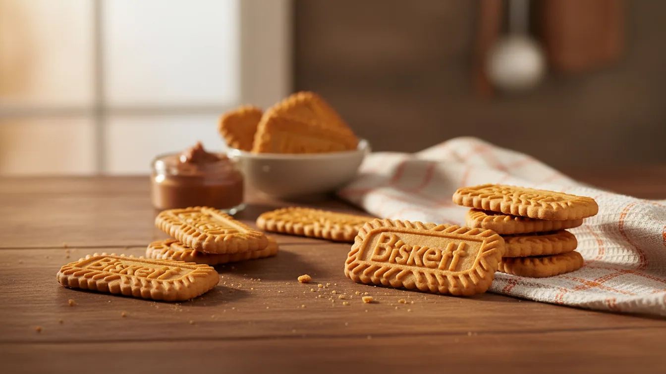 Biskett biscuits on a wooden table