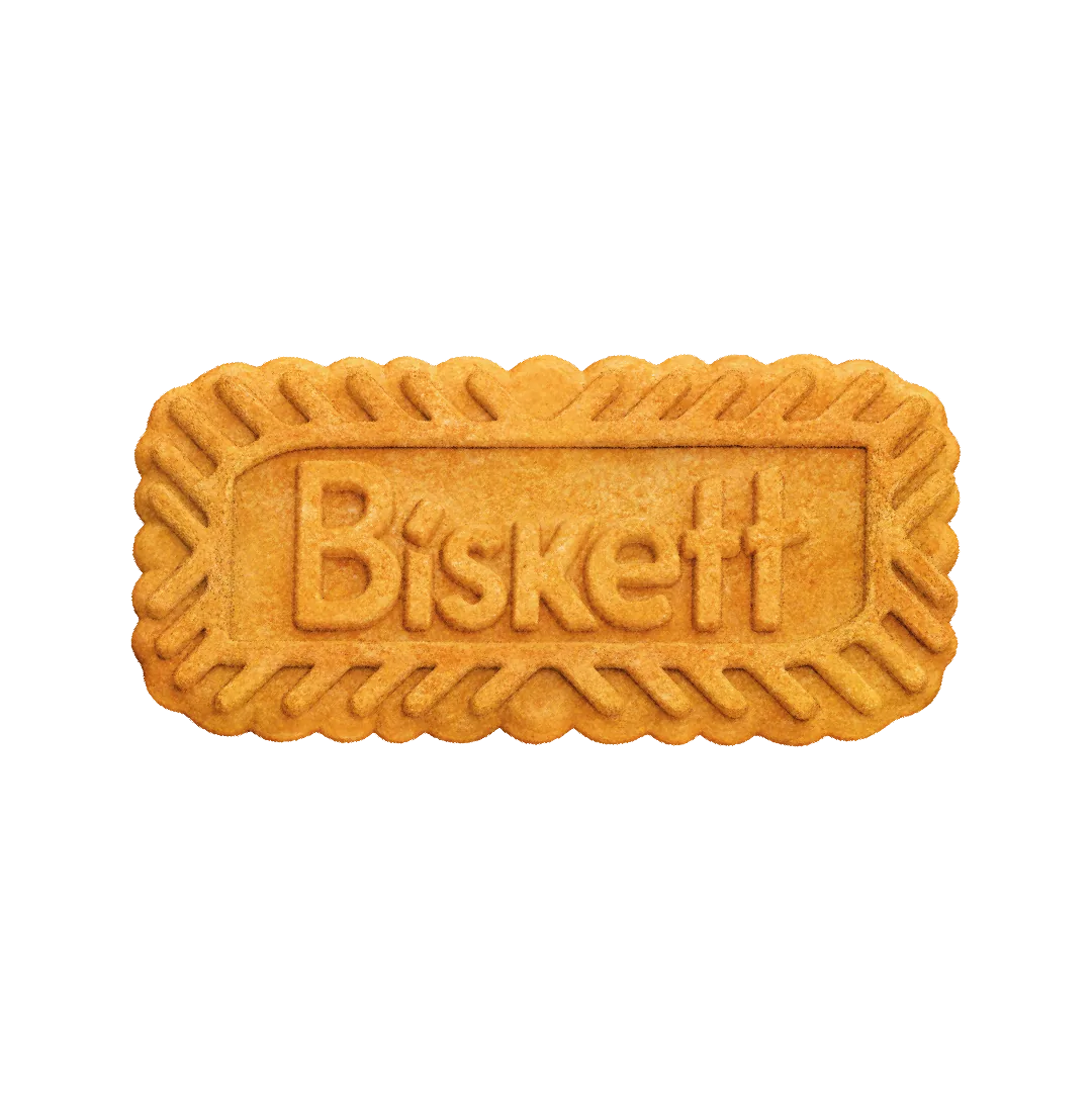 A Biskett caramelised biscuit